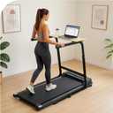 Walking Pad Desk Adjustable Height with Handlebar, 2-in-1 Desk Attachment, Stable Laptop Workstation for Home Office