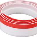 Adhesive Under Door Sweep Weather Stripping Soundproof Rubber Bottom,Under Door Sweep Weather Stripping Soundproof Rubber Bottom Seal Strip Draft Stopper Draught Excluder (White), 39x2inch