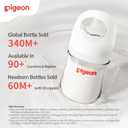 Pigeon Silicone Nipple (M) with Latch-On Line, Natural Feel, 3+ Months, 4 Counts