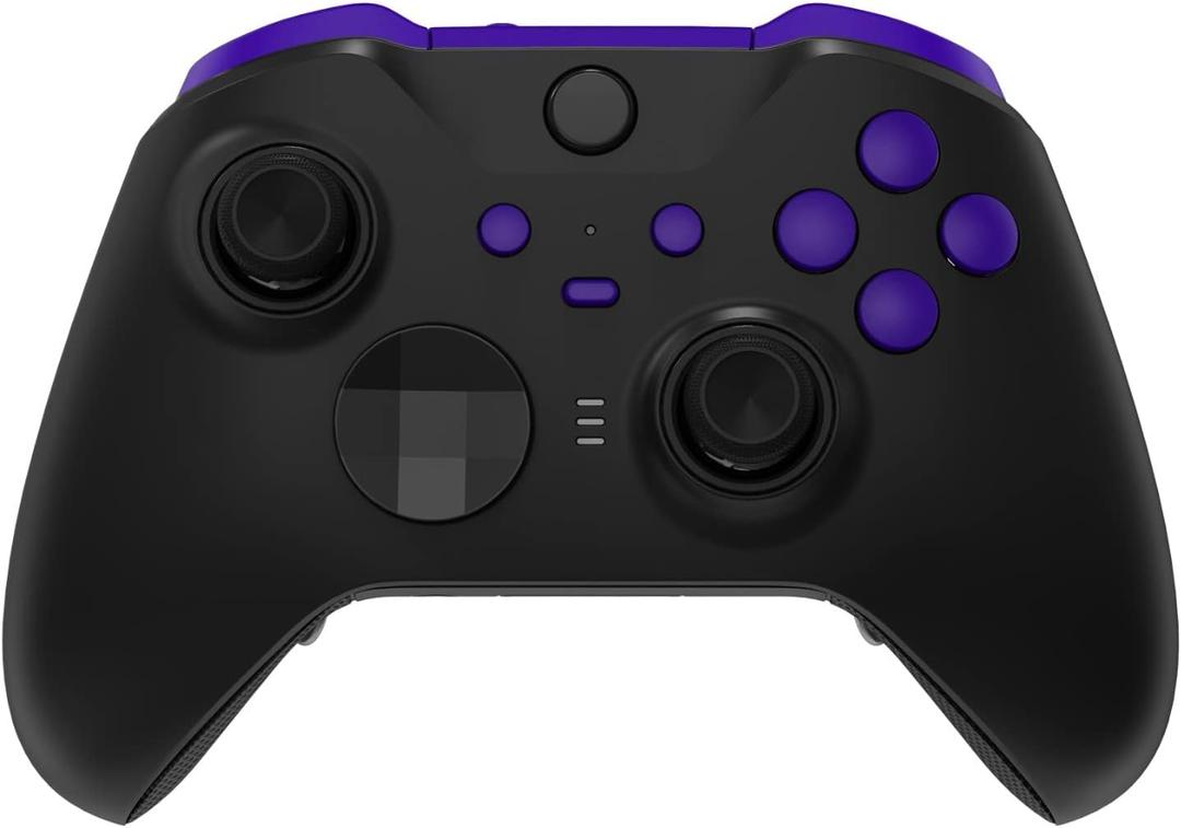 eXtremeRate Purple Replacement Buttons for Xbox One Elite Series 2 Controller, LB RB LT RT Bumpers Triggers ABXY Start Back Sync Profile Switch Keys for Xbox Elite Series 2 Core Controller Model 1797