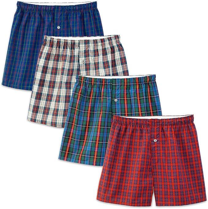 Fruit of the Loom Men's Fruit of the Loom Premium Woven Boxer (4 Pack)