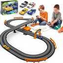 Slot Car Race Track Sets for Boys, Race Car Track with 2 High-Speed Slot Cars, Battery or Electric Car Track, Dual Racing Game Lap Counter Track Sets, Toys Gifts for Boys Girls Ages 4 5 6 7 8-12 (11FT)