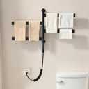 Electric Towel Warmers for Bathroom Wall Mounted Heated Towel Rack，Black
