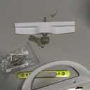 ALLYWASAI Patio Sliding Door Handle Set with Mortise Lock, Key Cylinder and Face Plate, Full Replacement Handle Lock Set Fits Door Thickness from 1-1/2" to 1-3/4", 3-15/16" Screw Hole Spacing, White