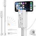 Electrical Outlet Extender Stick,180° Rotating Extendable Wall Outlet for Hard to Reach Places,Rotating Plug Power Hub for Bedroom, Living Room, Office