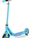 Electric Scooter for Kids Ages 6+, Bluetooth Music Speaker, 150w Hub Motor, Up to 10 mph, 60 mins Ride Time, Led Display, Colorful Lights, 4 Height Adjustable, Best Gift Ideas for Boys and Girls