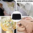 10 Yards 2.56 Inch 3 Layer Pleated Chiffon Flower Lace Trim, Gathered Ruffle Trims Organza Edge Ribbon, Ruffles Edging Trimming for Sewing DIY Crafts Wedding Dress Decor