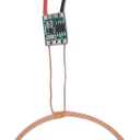 Taidacent 80mm Long Distance 5V Wireless LED Coil Inductive Coil and Ten Colorful Wireless LEDs Lights Brightness Adjustable Wireless LED Induction Wireless Charging Module (10 Mixed Wireless LEDs With 1 Transmitter Coil)