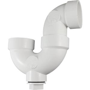 Canplas 193201AS PVC DWV P-Trap with Cleanout, 1 1/2-Inch, White