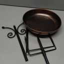 Small Metal Bird Bath for Outdoors, 10" Dia Bowl with Stake Birdbaths Garden Yard Lawn Decor 0.4 Gallon