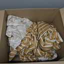 JELLYMONI 100% Cotton Bed Sheets Set  Wide Rust and White Stripes, King Size, Soft Bedding with Deep Pocket Fitted Sheet, Flat Sheet & Pillowcases (1606)