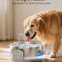 Dog Water Fountain for Large Dogs: Stainless Steel Dog Fountain Water Bowl - 3.2Gal/406oz/12L Super Quiet Big Cat Water Fountain with Visual Water Level -Great for Large Dogs Cats and Multi-Pet Home