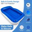 Inflatable Toddler Travel Bed Portable Floor Bed with Safety Bumpers, Blow Up Mattress for Camping, Home & Sleepovers Includes Pump & Carry Bag, for Kids 1-4