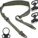 WarBull 2 Point Rifle Sling, QD Swivel Quick Adjust Gun Sling with HK Hook, Soft Shoulder Pad Tactical Rifle Sling for Rifle Shotgun and Crossbow, Hunting and Outdoor Sports