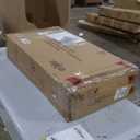 Shintenchi 4 Pieces Patio Furniture Set All Weather Textile Fabric Outdoor Conversation Set, with Glass Coffee Table, Loveseat, 2 Single Chairs for Home, Garden, Lawn, Porch (Silver）