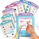 QuTZ Talking Flash Cards, Phonics Flash Cards, Learn to Read with 166 Pages, 29+ Themes, 800+ Words & Fun Facts, 700+ Interactive Games, Toddler Learning Toys for 2-6 Year Old (Blue)