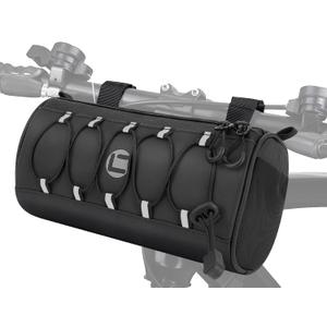 WOTOW Bike Handlebar Bag Waterproof - Bicycle Handlebar Bag with Large Reflective Area & Strips, Bike Front Pouch with Waterproof Zipper Shoulder Strap Removable Straps for Cycling (Cuboid, 2.7L)