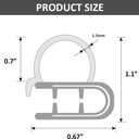 DGSL Car Weather Stripping, 20Ft Automotive Door Seal Strip with Side Bulb Rubber Seal for Cars, Boats, Trucks, RVs