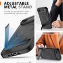 Magnetic for iPhone air Case with Stand[Compatible with MagSafe] Slim Invisible Kickstand, Protective Anti-Fingerprint Phone Cove for iPhone air Case 6.5, Black