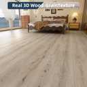 Peel and Stick Floor Tile 54 Sq.Ft (36-Pack) - Self-Adhesive Vinyl Plank Flooring, 6" x 36" Wood Look, Waterproof Easy DIY Tiles for Living Room Bedroom Kitchen (Blanc White)
