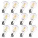 runquiz A19 Clear Led Bulbs, E26 Dimmable Edison Bulbs, 5000K Daylight Led Light Bulb, Cool White Edison Bulb, 6w Filament Bulb for Light Fixture 6pack/12Pack