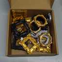 Vicenpal 25 Pcs Vintage Mini Picture Frames Baroque Antique Small Resin Jewelry Display Table Frame for Christmas DIY Photo Holiday Party Decoration (Black, Gold, Silver)
