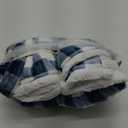 PAVILIA White and Navy Blue Buffalo Plaid Sherpa Throw Blanket for Couch Twin, Soft Fuzzy Flannel Blanket for Bed, Plush Checkered Fleece Blanket and Throws, Warm Thick Winter Blanket Gift, 60x80