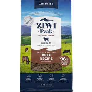 ZIWI Peak Air-Dried Dog Food Beef - All Natural, High Protein, Grain Free, Limited Ingredient w/ Superfoods (88oz) (5.5 Pound (Pack of 1)) ZIWI Peak Air-Dried Dog Food Beef - All Natural, High Protein, Grain Free, Limited Ingredient w/ Superfoods (88oz) (5.5 Pound (Pack of 1))