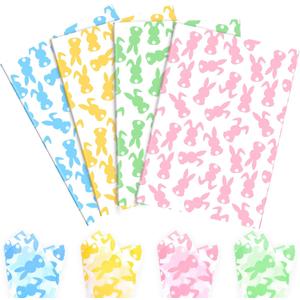 2 x 100 Sheets Easter Bunny Tissue Paper, 20x14in Bunny Style Wrapping Tissue Art Tissue for Easter Party Gift Bag Fillers Winter Party Decor (A)
