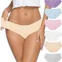Altheanray Womens Underwear Cotton Underwear for Women Seamless Hipster Bikini Briefs Panties 6 Pack S