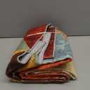 YIHOUSE Brown Area Rug 4x6,Geometric Burnt Orange Area Rug Non Slip,Farmhouse Rugs Washable,Vintage Burgundy Carpets for Bedroom, Boho Rug for Kitchen,Dining Room