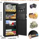 29.53" Tall Wall Safes Between the Studs 16" Centers, Heavy Duty Combination Lock in Wall Safe with 3 Removable Shelf, Hidden Safe for Money, Jewelry, Document, Passport