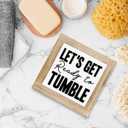 Let's Get Ready to Tumble Sign, Laundry Humor Wood Sign, Farmhouse Style Laundry Room Decor, Rustic Home Decoration, Desk Decors Art, Funny Home Decor, Decorative Wooden Table Signs
