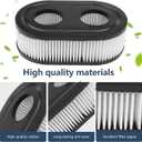 10-Pack 593260 Air Filter for Replacement 334404 798452, WOXAFO Lawn Mower Air Filter, Air Cleaner Filters for 500EX 550EX 575EX 625EX 675EXI 725EXI Series Engines Lawn Mower Parts