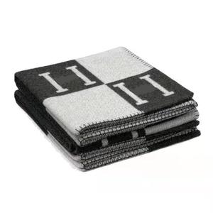 Letter H Sofa Cover Blanket Plaid Soft Warm and Comfortable air Conditioning Blanket Travel Essentials Ladies Gift Bed Sofa Sheets Quilt Size 50x70 inches. (Black)