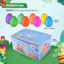 200 Pack Prefilled Easter Eggs with Mini Novelty Squishy Fidget Toys Inside Assorted Toys Great for Kids Girls Boys Easter Party Favors Basket Stuffers Eggs Fillers
