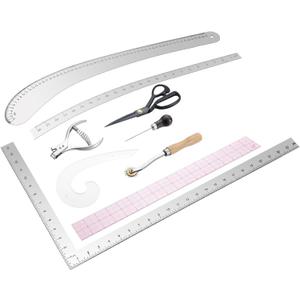 Copkim 9 Pcs Fashion Designer's Tools Kit Fashion Sewing Ruler Set Essential Pattern Making Tools for Sewing, Tailoring & DIY Garment Creation
