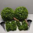 TNOUSE 31.5'' Artificial Bunny-Shaped Topiary Tree with Boxwood Ball Tree Decoration, Faux Rabbit Potted Plant for Indoor and Outdoor Easter Holiday Garden Porch Decor