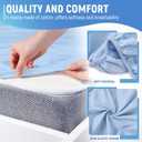 SmoothNovelty 8 Pcs Hospital Bed Sheets Set, Soft Knitted Standard Sheets Quality, Include Fitted Coverlet, Quilt Cover, Pillow Case and Blanket(Blue)