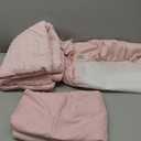 Sweet Jojo Designs 4-Piece Baby Crib Bedding Set (Blush Pink Floral Rose) for Girls, Infants/Nursery incl. Blanket, Fitted Sheet, Skirt, Diaper Stacker (Elegant, Princess, Luxury, Glam, Ruffle Roses)