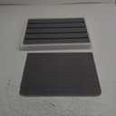 SYIPO Stone Bath Mat - Foldable Diatomite Bath Mat, 23.81 x 15.35, Non-Slip, Super Absorbent, Quick Drying Bathroom Mat | Easy to Clean Shower Floor Mat, Dark Gray