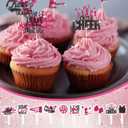Vercraft 100 Pcs Glitter Cheerleader Cupcake Toppers Cheerleading Gymnastics Cupcake Picks Cheer Party Decorations Cheer Team Cake Decorations for Birthday Party Favors Supplies