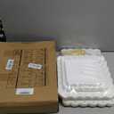 DIDROOM 10 Pack Dessert Table Display Set  4 x ThreeTier Square Cupcake Stands and 6 x Serving Trays, Elegant Tableware for Cakes, Cupcakes, Pastries, and Snacks, Perfect for Parties (White)