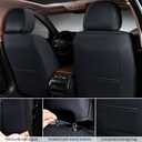 Car Seat Covers Full Set, Leather Seat Covers for Cars, 5 Pcak Breathable Seat Cover, Suitable for SUV/Truck/Sedan/Automotive (Black)