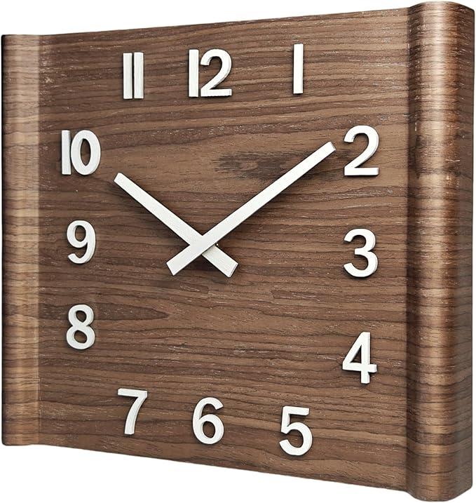 10.8 inch Wall Clock; Wooden Wall Clock; Wall Hanging Decorations; Decorations; Large Decorative Clock; Quartz Clock; Gifts - Living Rooms or bedrooms, cafes, Offices, Bars, Art.