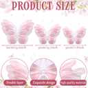 10 Pcs 24'' 20'' 12'' Large Gradient Pink Pearl Butterfly Decoration 3 Size Giant Mariposas Grandes Para Decor Big 3D Silk Butterfly for Indoor Outdoor Wedding Baby Shower Women Birthday Hanging Decor