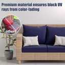 14Pcs Patio Stretch Cushion Covers, Outdoor Couch & Sofa Replacement Slipcovers for Patio Furniture Cushion Covers, Washable Reusable Furniture Protector, Square Large, Navy Blue