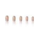 5 x Press on Nails Medium Square Fake Nails with Silver Glitter Design Sparkly French Tip Acrylic Style Artificial Fingernails for Women Party Prom Manicure 24Pcs, (Mix Nails )