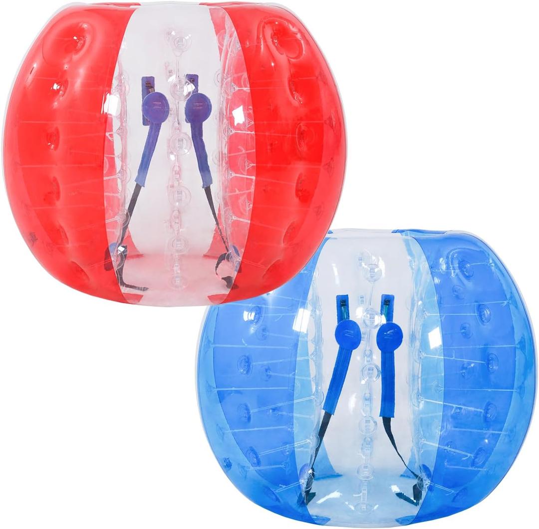 2PCS Inflatable Bumper Balls, 5Ft Human Bubble Ball, Zorb Ball for Adults or Children, Human Hamster Ball, Bubble Soccer Playground Balls