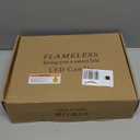 Hinabichan Flickering Flameless Candles with Remote Timer, 6pcs LED Battery Operated Candles with Embedded String Lights White, D3 H6